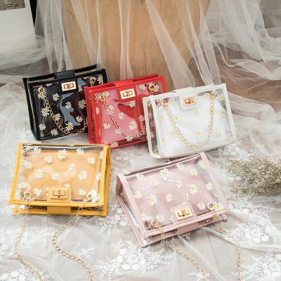 China 2020 new fashion women ladies jelly bag chain women jelly bag designer jelly chain bags for sale