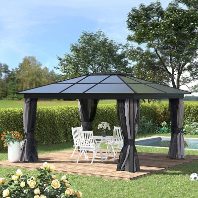 China Durable UV-Resistant Double Roof Hardtop Gazebo Canopy Pavilion Tent Manufacturer Offers wtought Iron Gazebo for sale