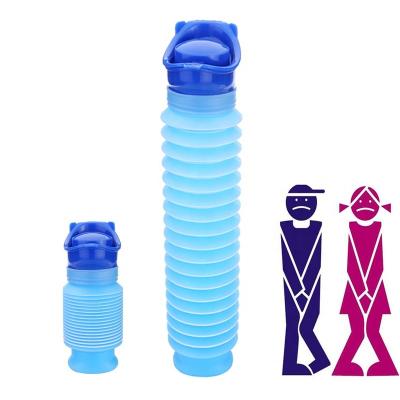 China New Modern Male and Female Emergency Portable Urinal Pop Out Travel RV Toilet Pee Bottle 750ml Blue Urinals for sale