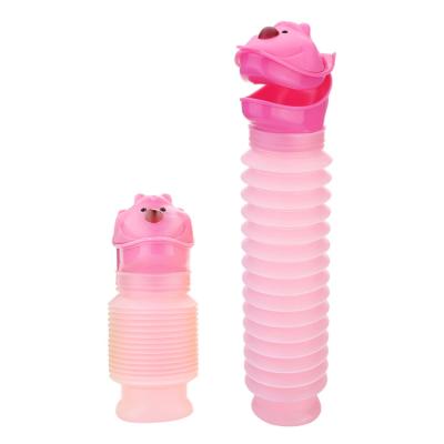 China Quality Modern Fashionable Male And Female Emergency Portable Urinal Pop Out Travel RV Toilet Pee Bottle 600ml Pink for sale