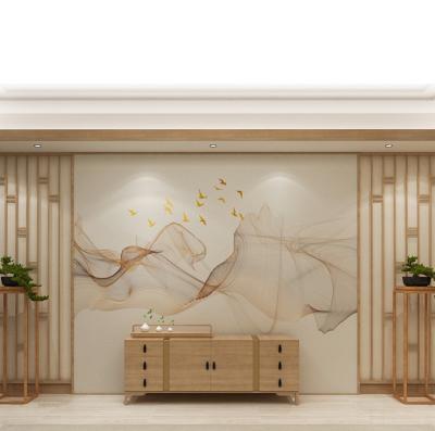 China Modern Buddhist Abstract DIY Chinese Style Wallpaper Wall Painting Background for sale