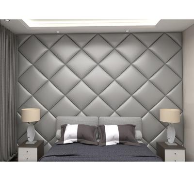 China Custom Beautiful Hotel Bedroom Decoration Waterproof Soft Waterproof Soft Wall Panel Wallpapered Wall Panels for sale