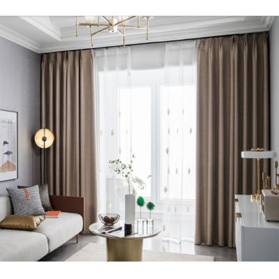 China Blackout Factory Customized Hot Selling Color Polyester Cotton Fashionable Curtain for sale