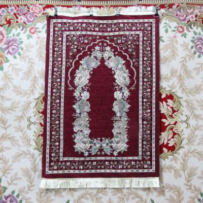 China Stain Resistant Washable Turkish Luxury Islamic Prayer Mat Muslim Chenille Travel Prayer Blanket 80*120cm70X110CmMachine for sale