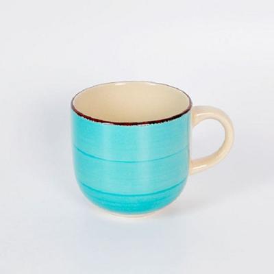 China Viable Solid Ceramic Nordic Porcelain Coffee Cup Reusable Coffee Mug With Handle for sale