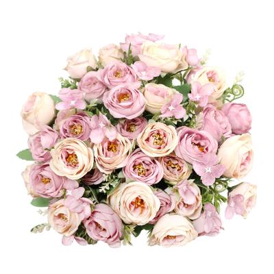 China Wholesale Price Real Rose Factory Touch Fake Glitter Plant Bonsai Trees Natural Artificial Luxury Retro Flowers High Quality Materials for sale