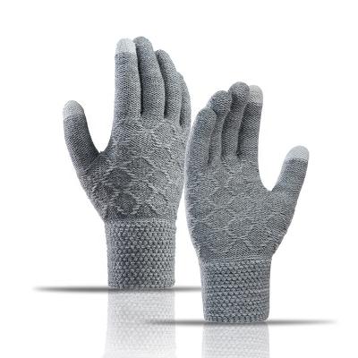 China Winter Men's And Women's Wool Touch Screen Stylish Fashionable Knitted Warm Gloves for sale