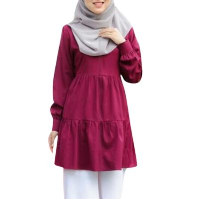 China Factory direct supply of bubble polyester in the Middle East Malaysian blouse of new Muslim women for sale