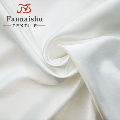 China 2020 Hot Selling Anti-Static Twist Spandex High Quality Soft Shiny Satin 75D*150D For Pajamas Dress Shorts Bridal Blouse Satin for sale