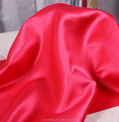 China Factory Manufacture 100% Polyester Dyed Matte Satin 75D*150D Bridal Satin Clean Antistatic for sale