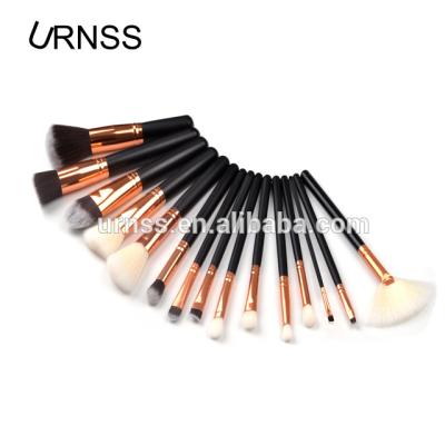 China Angular Blush Hot Sale Fashion 15pcs Makeup Set Brush Cosmetic Make Up Factory Kit Woman Toiletry Kit With Bag for sale