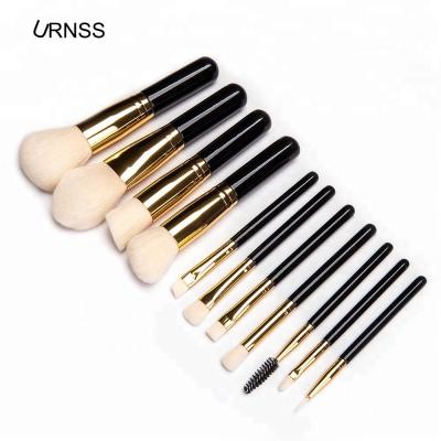 China Angular Blush Professional Beauty Brushes Manufacturer Gold 11pcs Cosmetic Makeup Brush Set for sale