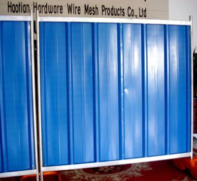 China Easily Assembled Multicolor Haotian Tie Corrugated Sheet Steel Fencing Temporary Massing Panel for sale