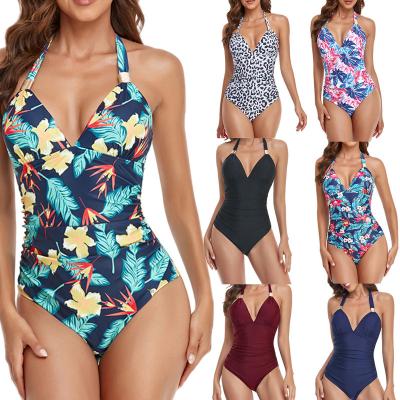 China 2022 Pump V-Neck Waist Bikini High Waist Women's Swimsuit Top Women One Piece Sexy Bikini for sale