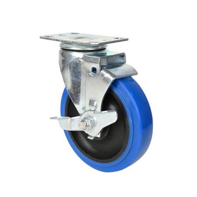 Cina PIVOT 5 Inch Blue Silent Swivel TPR Caster Swivel Wheel For Air Box Caster in vendita