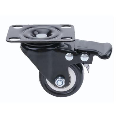 Cina Other 2 Inch Light Duty Swivel Caster Wheels With Brake PVC Office Chair Furniture Caster 22mm in vendita