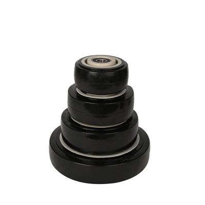 China Other PIVOT Rigid Swivel & 4 Inch High Rigid Elastic Black Swivel Stem Rubber Heavy Duty Caster Wheel for sale