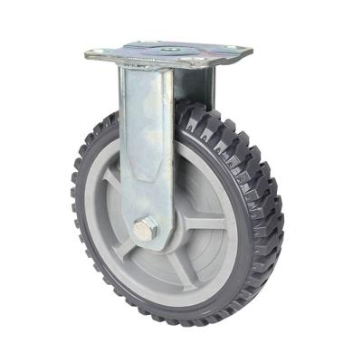 China Other High Strength Rigid 160mm PVC Caster Heavy Duty Plastic Industrial Fixed Caster Wheels zu verkaufen