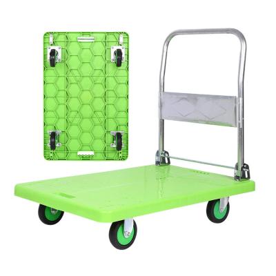 China Strong Folding 90*60 Platform Cart Loading 350kg Hand Carts Customized Hand Carts And Trolleys for sale