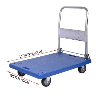 中国 Durable Wholesale 300kg Loading Industrial Storage Foldable Plastic Hand Carts Heavy Duty 販売のため