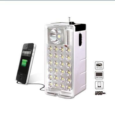 China Fm Radio Emergency Portable Rechargeable Led Light With FM Radio Function Light for sale