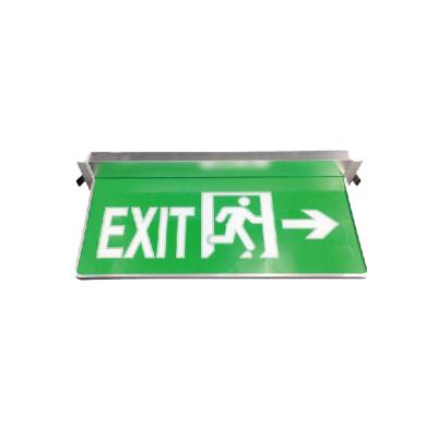 China 4W Recessed Exit Sign Emergency Led Exit Light With Light Guide Blade Signs for sale