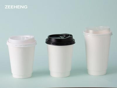 Chine Tasses de papier jetables imprimées par coutume de double café biodégradable chaud de mur à vendre