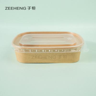 China Take Away Recyclable Square Paper Bowls Food Bowls With Lids Te koop