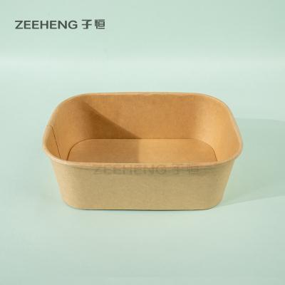 Chine ZEEHENG 750 ml bol de papier Kraft rectangulaire 300 pièces à vendre