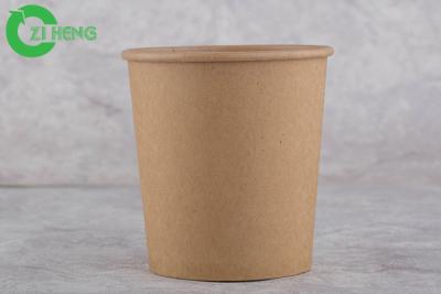 China Tazas de papel disponibles de Brown de la categoría alimenticia fuerte duro de 480 ml para el agua/la bebida en venta