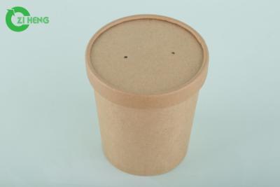 China Tazas de papel rígidas de 350ml Kraft con la categoría alimenticia de las tapas respetuosa del medio ambiente en venta