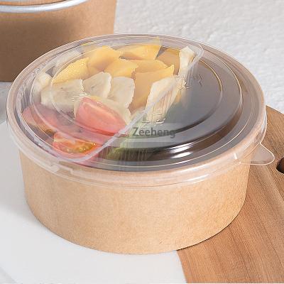 China Freezer Safe Disposable Food Grade Paper Salad Bowls for sale