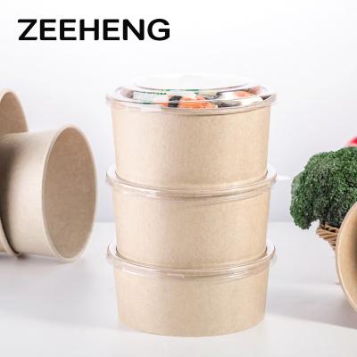 China 750 1000 1100 1300 het Document van 1500ml Beschikbare Meeneemsaladekommen Te koop