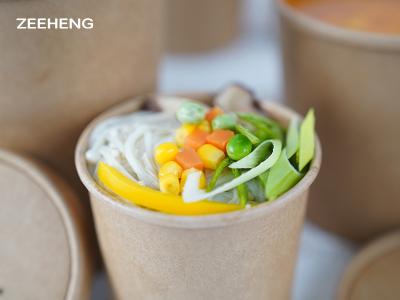 Chine Bols de soupe de papier jetables à salade recyclable avec des couvercles à vendre