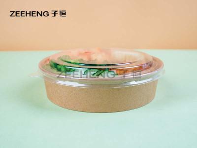 China 1100ml 36oz Wegwerf-Winkel- des Leistungshebelskraftpapier-Schüsseln für Salat zu verkaufen