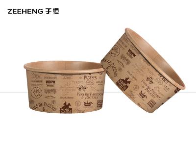 China Restaurant Disposable Take Away Paper Bowls With Lids Customized Logo zu verkaufen