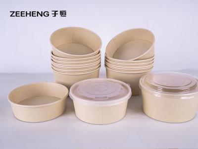 China Recyclable Bamboo Fiber Salad Paper Bowls Soup Cups zu verkaufen