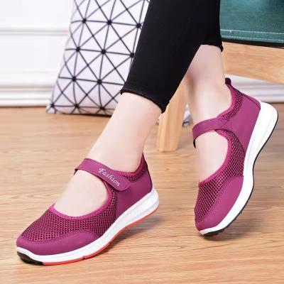 China 2021 Lightweight Women Sneakers Hollow Out Breathable Backless Sports Shoes for sale