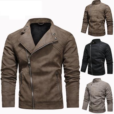 China 2022 Winter QUICK DRY Warm Outdoor Coats Men's Slim Anorak Fashion Leather Coat Gym Tops Plus Size Men's Jacket for sale