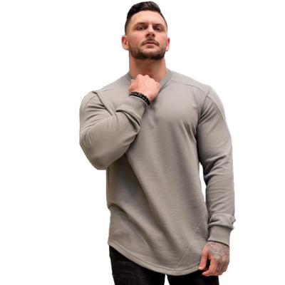 China Menn Long Sleeve Anti-Pilling Bodybuilding Weightlifting Motivational T-Shirt for sale