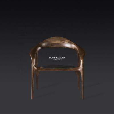 China Good Quality Italian Classic Design Convertible Cafe Restaurant Chair Durable Solid Wood Dining Armchair for sale