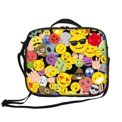 China Waterproof Custom Sublimation Printing Portable School Insulated Lunch Bag , Polyester Lunch Cooler Bags for sale