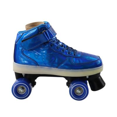 China Outsole with turn signal system by push button luminous wheels track skate rental shoe for sale