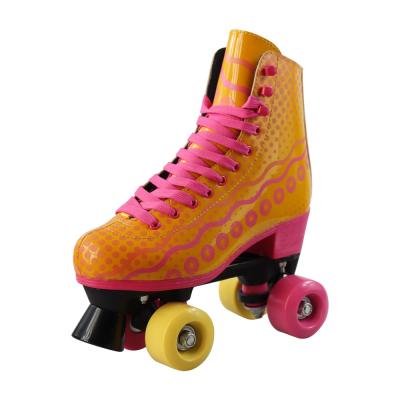 China New Style Synthetic PVC Leather+velvet For Kids Quad Roller Skate Rental Shoes for sale