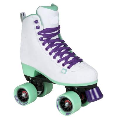 China Synthetic Leather+velvet PVC Quad Roller Skates With PU Wheels for sale