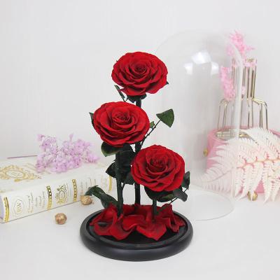 China Christmas Special Gift For Christmas Thanksgiving Valentine's Day Eternal Rose Preserved Flower Preserved Roses Box for sale