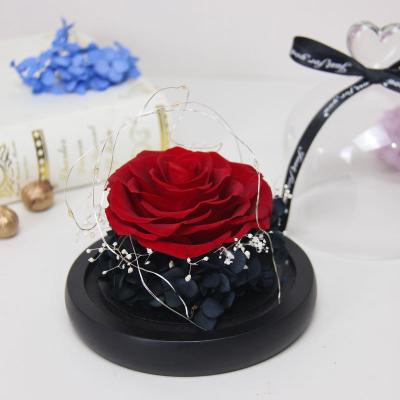 China Custom Luxury Christmas Gift Natural Lasting Immortal Eternal Flower Real Preserved Forever Roses In A Box for sale