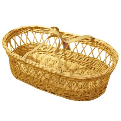 China Eco-friendly baby wicker basket cradle materials handmade crib, baby wicker hutch, baby sleep basket cradle cradle for sale