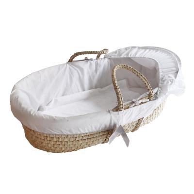 China Straw Baby Travel Bassinet Cradle made to order natural traditional for sale