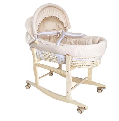 China Eco-friendly Newborn Baby Basket Materials Natural Baby Moses Basket Holder for sale